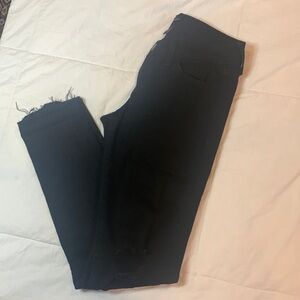 Flying Money Distressed Black Jeans 25